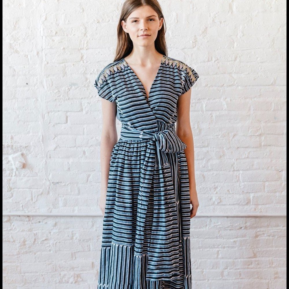 Voloshin Maja Linen Wrap Dress